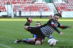 Pars v Stranraer 11th January 2014. Ryan Wallace is clearly tripped inside the box.