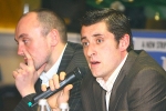 Meet the manager night 14th December 2006. Declan Devine speaking to the fans.