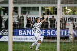 Pars v Airdrie United 7th January 2006. Derek Young salutes the Norrie Stand.