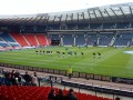 Pre-match at Hampden April 2009