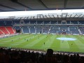Pre-match at Hampden April 2009
