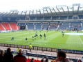 Pre-match at Hampden April 2009