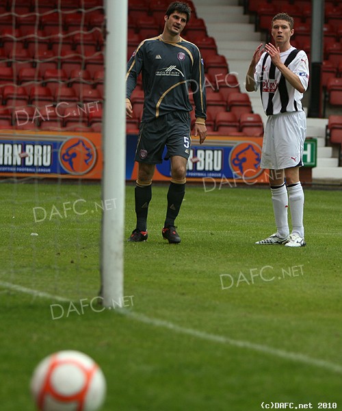 (c) www.DAFC.net
Photographs can be requested from photos@dafc.net
However it goes just wide
(clarkeheel3ParsvArbroath24thJuly2010.jpg)