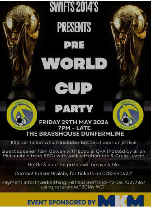 Swifts FC 204`s Pre World Cup Party 29th May 2026