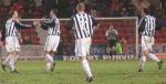 Pars v Livingston 2/1/03 Stevie celebrates first goal.