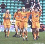 Hibernian v Pars 15th Febuary 2003. Applauding the fans at the end.