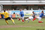 Josh Falkingham in action. Pars v Cowdenbeath 20th April 2013.
