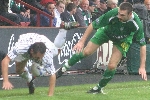 Pars v Celtic 28th August 2005. Derek Young v Stephen McManus.