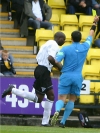 Pars v Livingston. 19th August 2007. Souleymane Bamba is booked.
