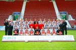 Dunfermline Athletic Squad showing racism the red card 2008-2009.