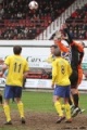 Pars v Stenhousemuir 8th March 2014. Pars putting pressure on Chris Smith.