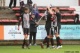 Pars v East Fife 22nd March 2014. Lawrence Shankland celebrates his goal with Stephen Husband.