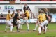 Pars v East Fife 22nd March 2014. Andy Geggan beats Lewis Barr to this header.